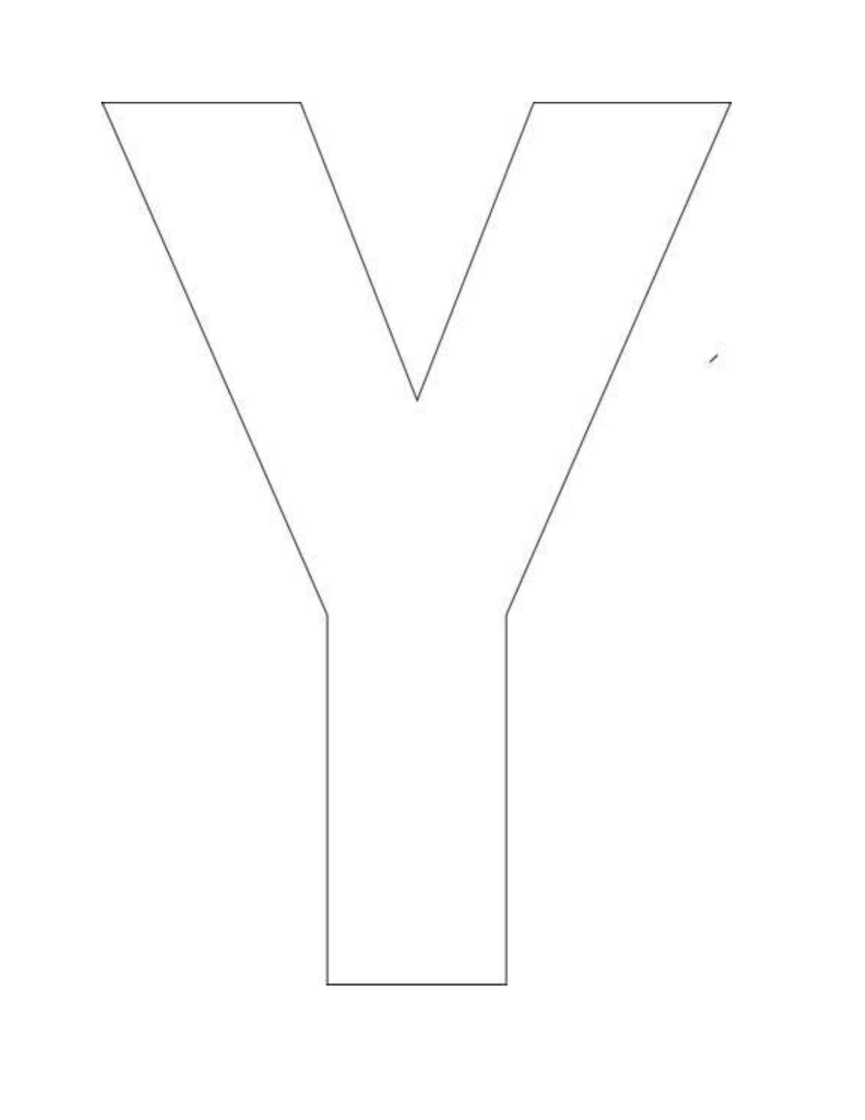 Free Printable Letter Y Template