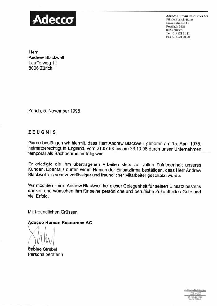 letter template german
 German Business Letter Format | Sample Business Letter - letter template german