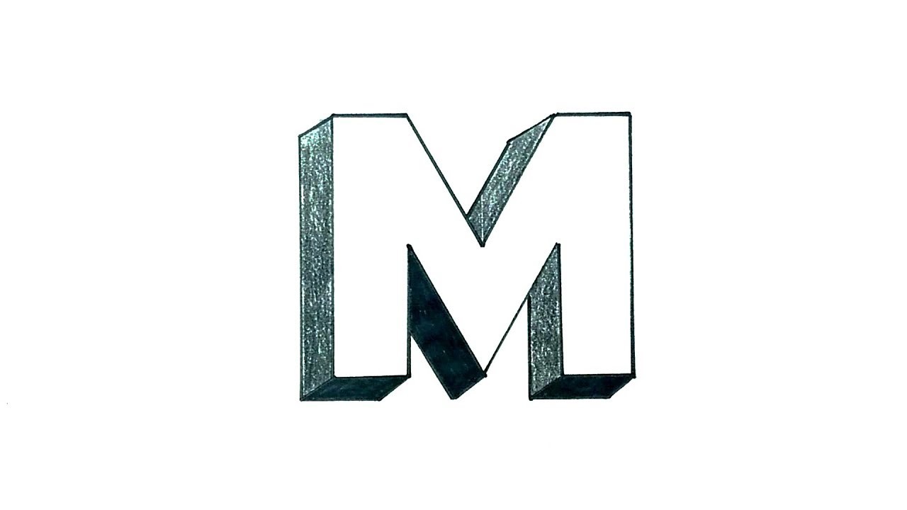 3d letter m template
 How to Draw the Letter M in 3D - YouTube - 3d letter m template