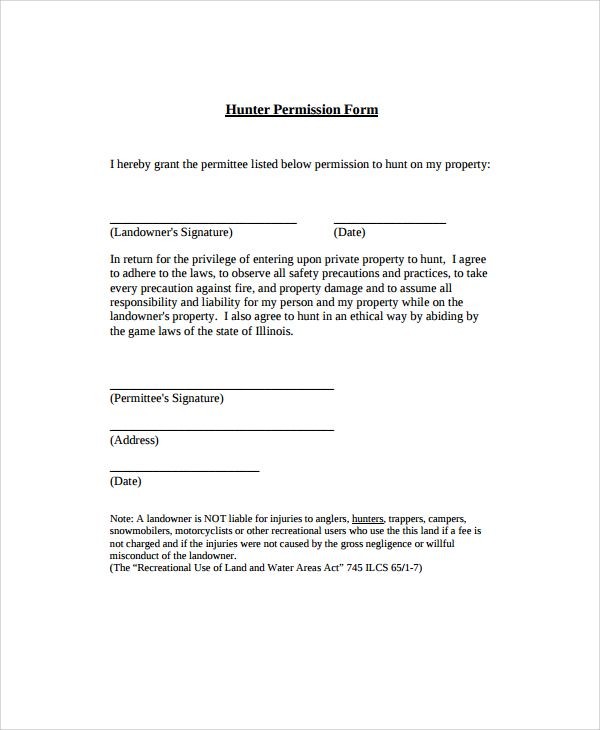 hunting permission letter template victoria
 Image result for hunting permission slip sample | Letter ..