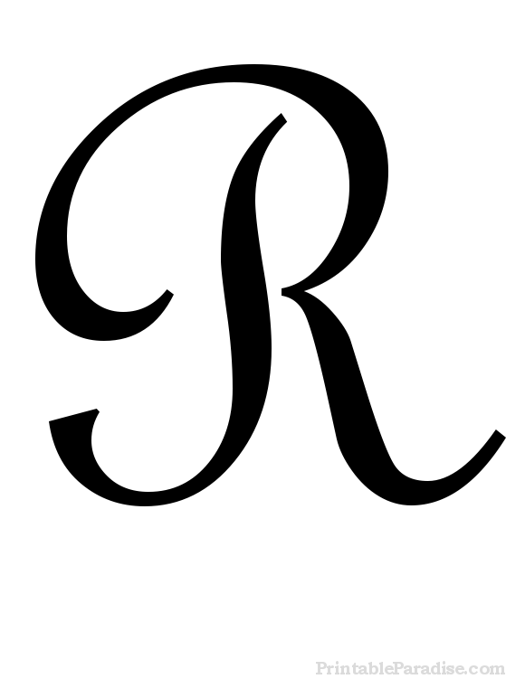 fancy letter r template
 Printable Cursive Letter R - Print Letter R in Cursive ..