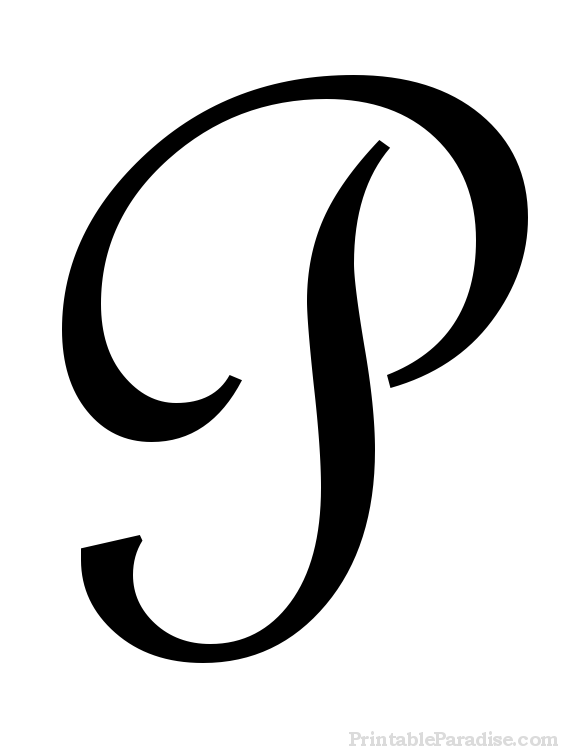 fancy letter p template
 Printable Letter P in Cursive Writing | Fancy cursive ..