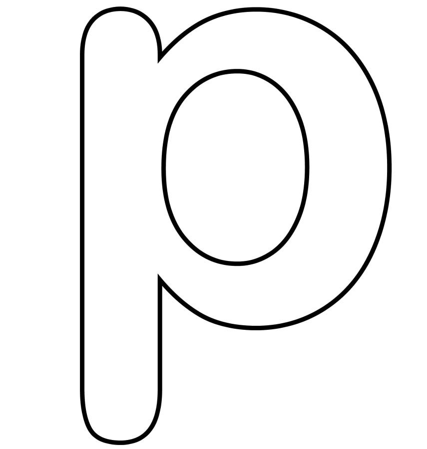 lowercase letter p template
 Printable Umbrella Template - Cliparts