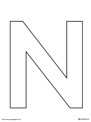 free printable letter n template
 Uppercase Letter N Template Printable | MyTeachingStation