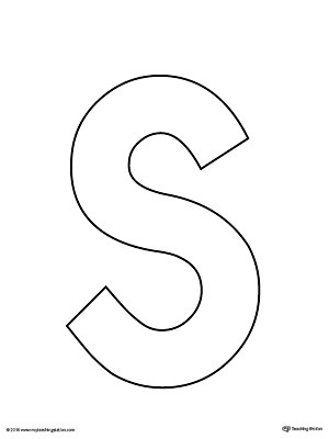 printable letter s template
 Uppercase Letter S Template Printable | MyTeachingStation