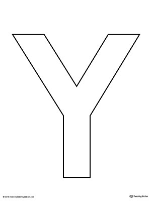 letter y template
 Uppercase Letter Y Template Printable | MyTeachingStation