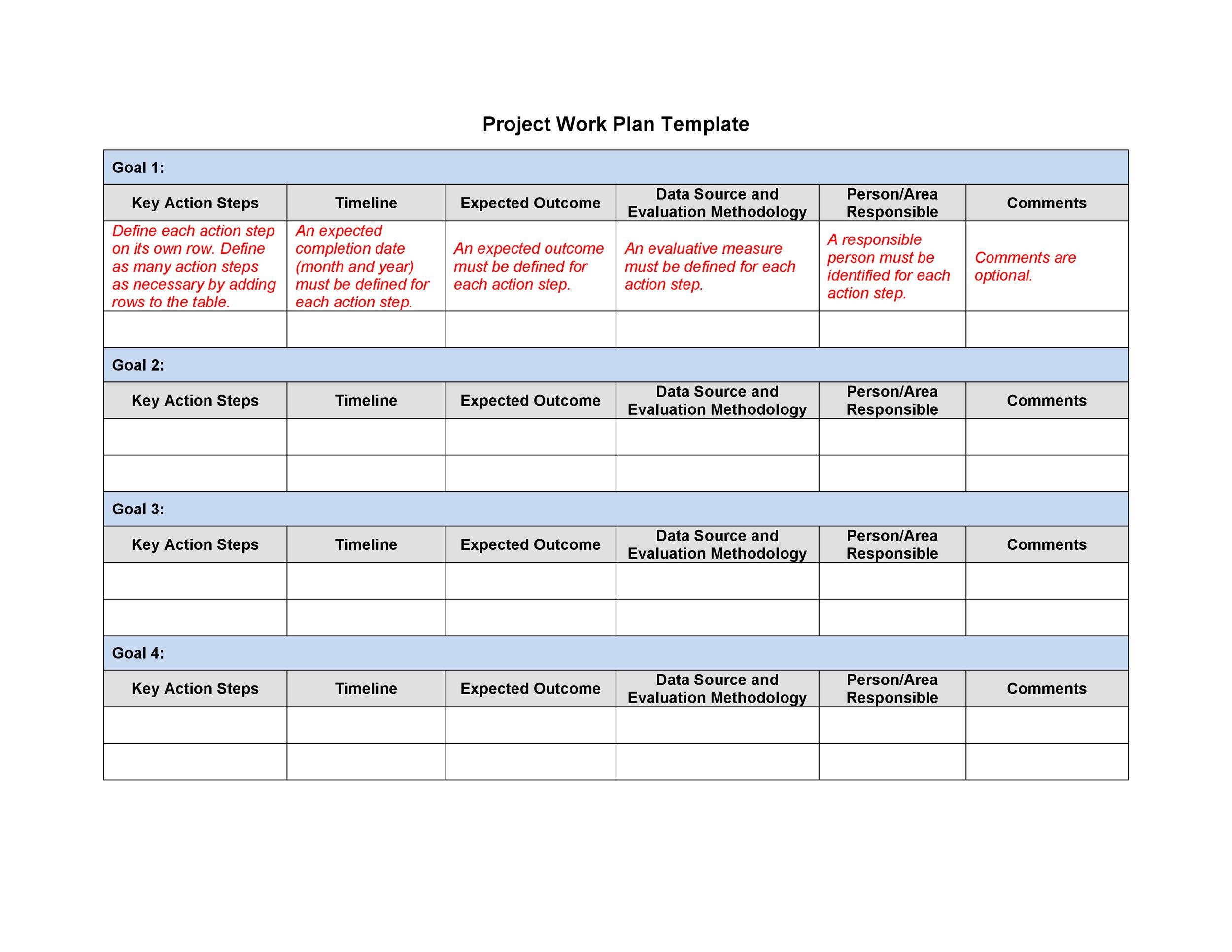 microsoft work plan template
 Work Plan - 40 Great Templates & Samples (Excel / Word) ᐅ ..