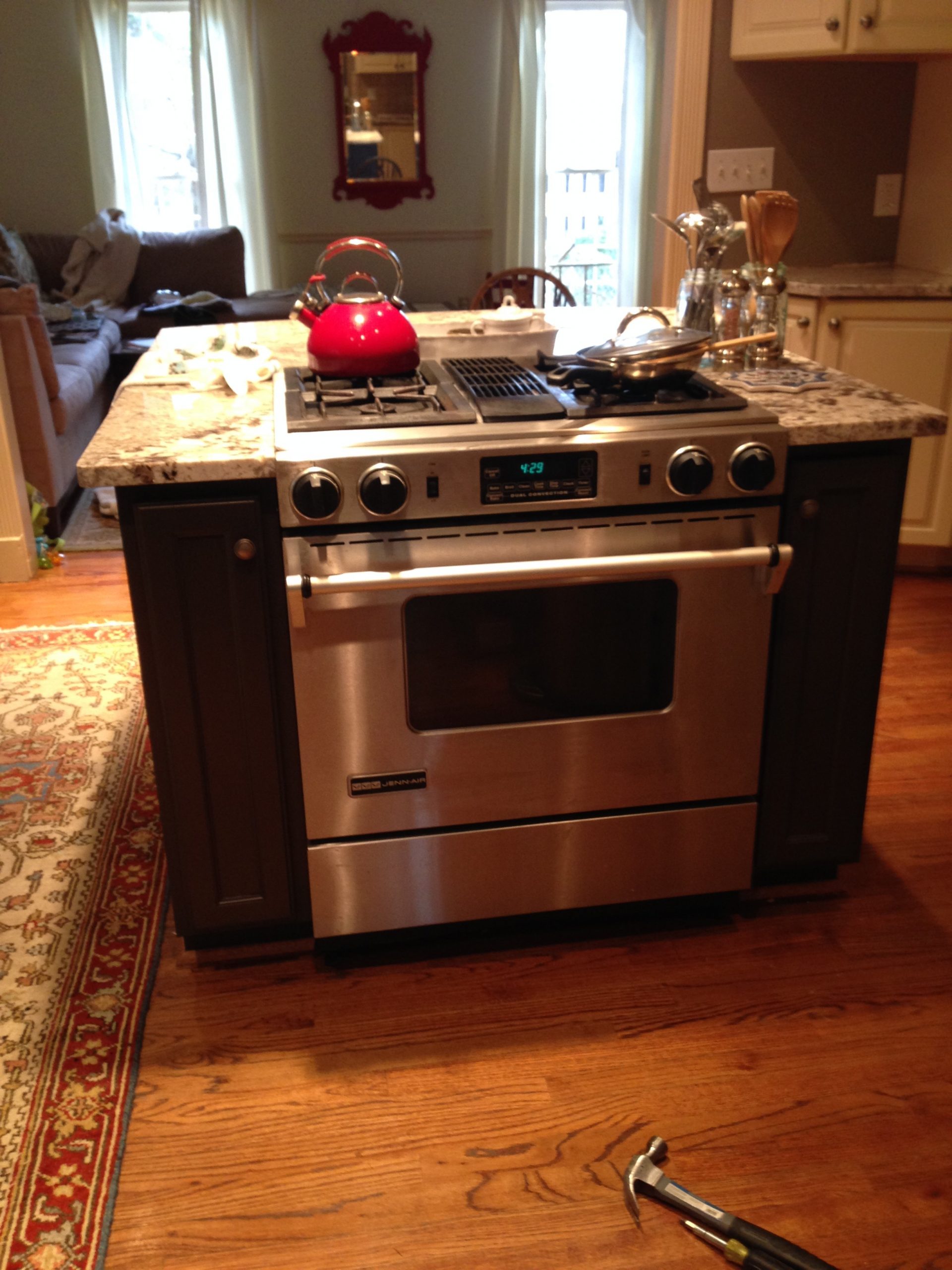 countertop stove island
 Custom Kitchen Island | Atlanta Curb Appeal - countertop stove island